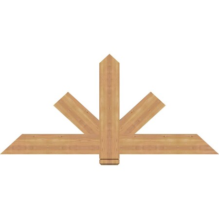 Ekena Millwork Kennewick Timber Gable Bracket, Western Red Cedar, 60"W x 27"H x 1 1/2"D x 5 1/2"F, 11/12 Pitch GBW060X27X0206KEN00SWR